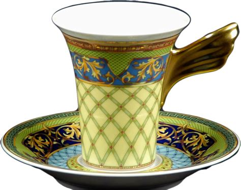 versace for rosenthal russian dream porcelain flat cups and saucers|Rosenthal .